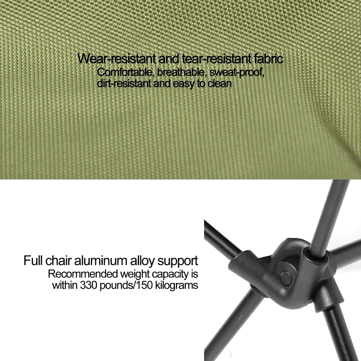 DELURA Folding Chair Camping Chair, Lightweight Camping Chair with Pillow, Side Pockets, Cup Pockets, Recliner for Outdoor Travel Sports Games Lawn Concerts Backyard (Color : C)