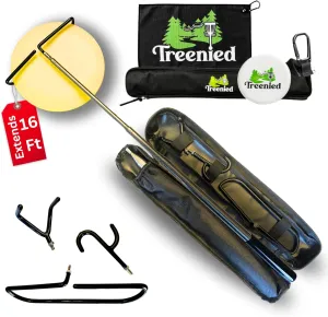 Disc Golf Retriever Pole 16 Feet | Disc Golf Grabber Tool 3 Hooks, Towel, Case | Disk Golf Retriever | Frisbee Golf Retriever Tool | Disc Golf Disc Retriever | Disc Retriever Disc Golf Accessory