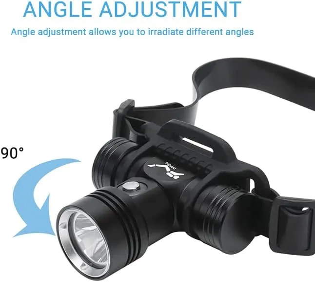 Diving lights with Battery and Charger, Rechargeable Underwater Flashlight