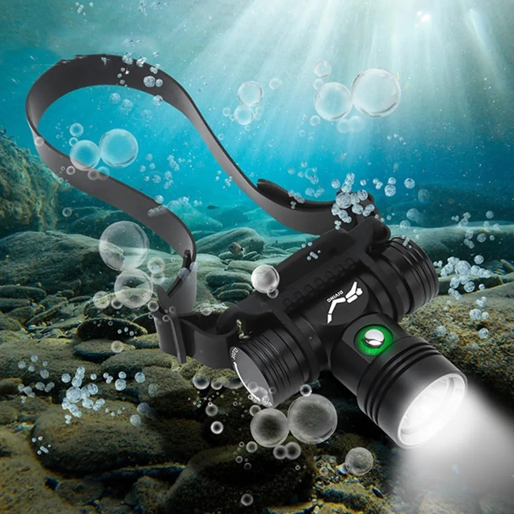 Diving lights with Battery and Charger, Rechargeable Underwater Flashlight