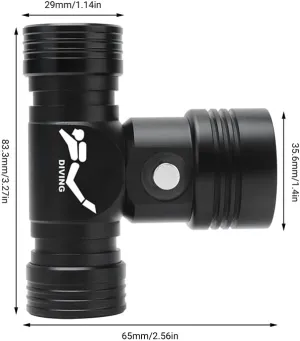 Diving lights with Battery and Charger, Rechargeable Underwater Flashlight