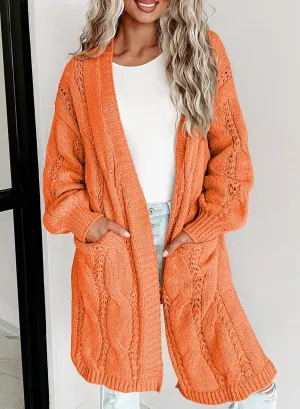 Dokotoo Long Cardigans for Women Open Front Long Sleeves Lightweight Fall Sweaters with Pockets