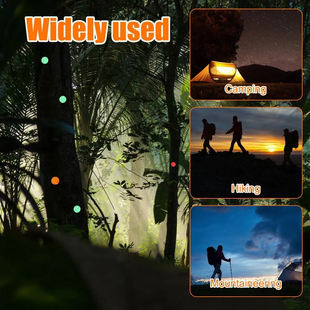 DONGKER Reflective Tacks,200 PCS Steel Reflective Trail Marking Tack for Hunting Hiking Camping Tree Stand Outdoor