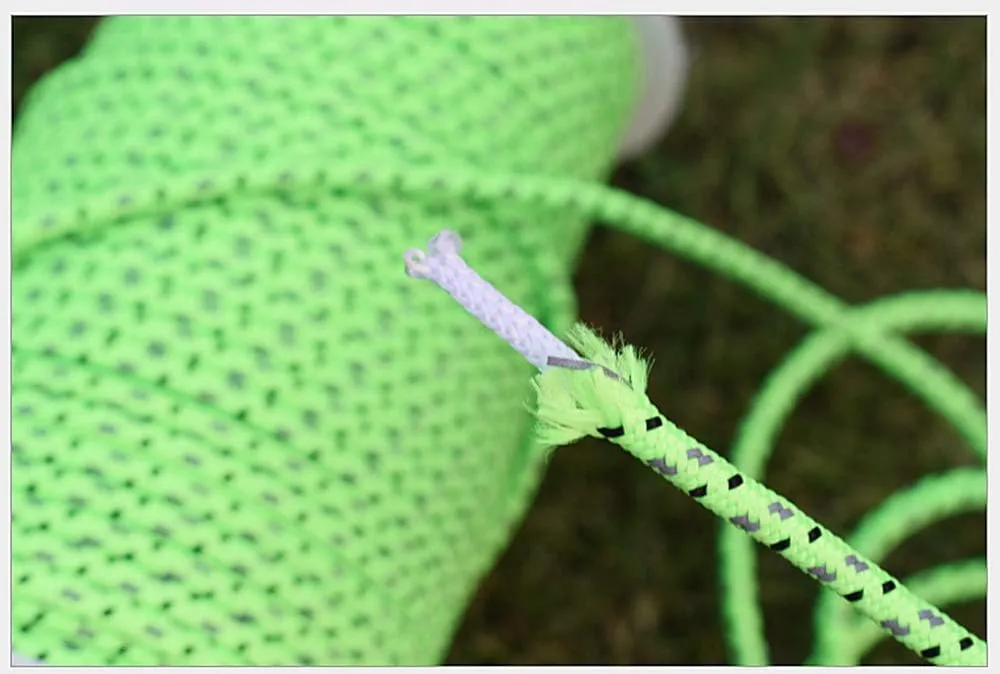 Dplus Camping Rope 50m Fluorescent Reflective Guyline Tent Rope Nylon Cord Paracord for Outdoor Camping Hiking Tent (5mm)