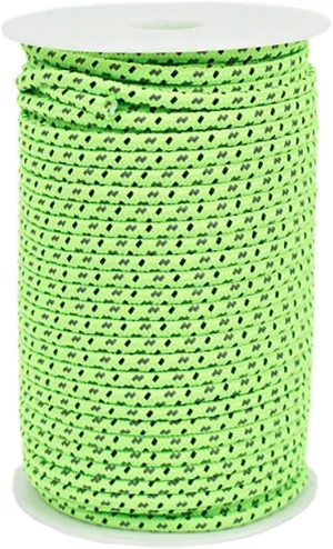Dplus Camping Rope 50m Fluorescent Reflective Guyline Tent Rope Nylon Cord Paracord for Outdoor Camping Hiking Tent (5mm)