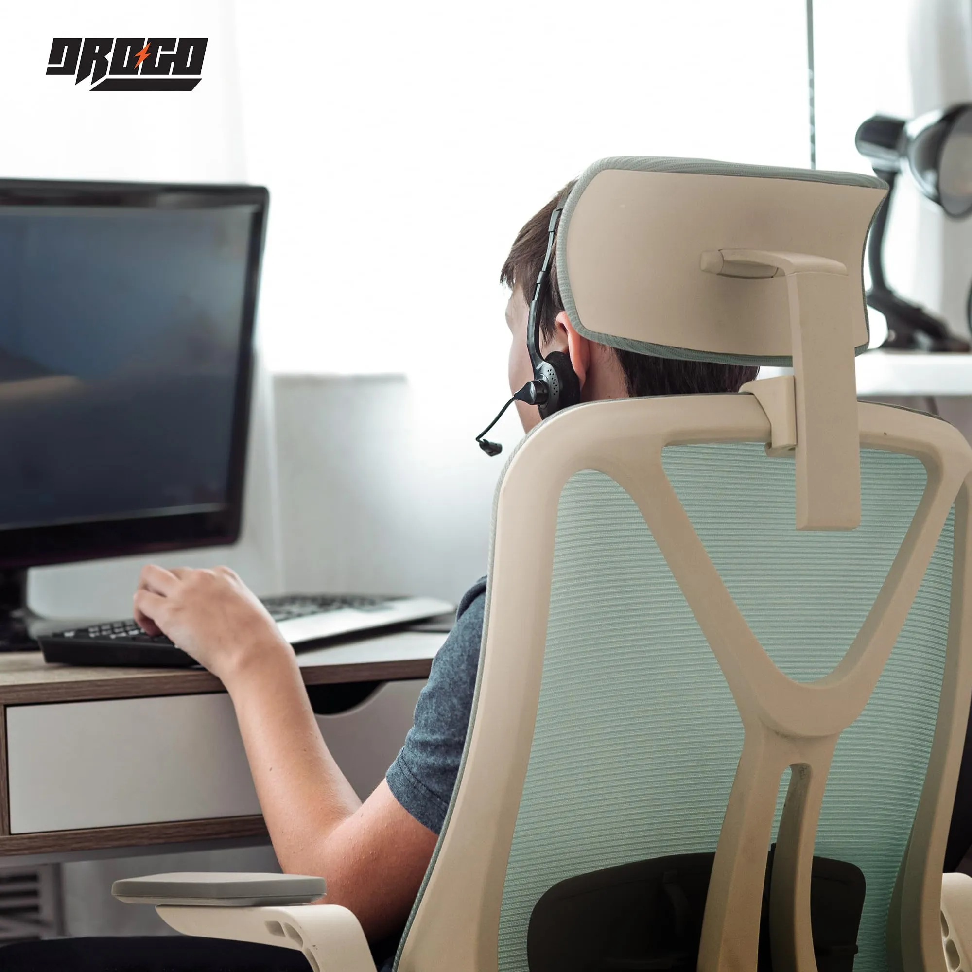 Drogo ComfortFlex Premium Ergonomic Office Chair for Work from Home with Adjustable Seat