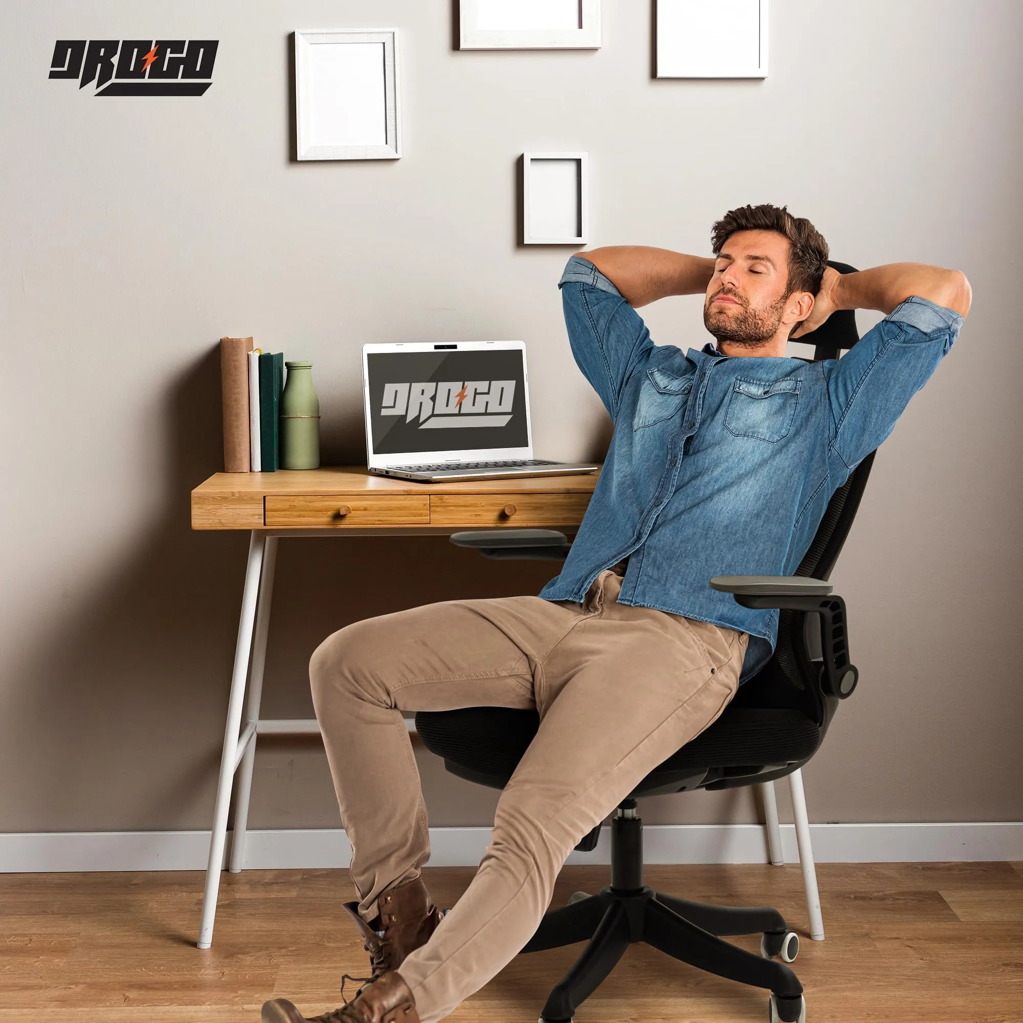 Drogo ComfortFlex Premium Ergonomic Office Chair for Work from Home with Adjustable Seat