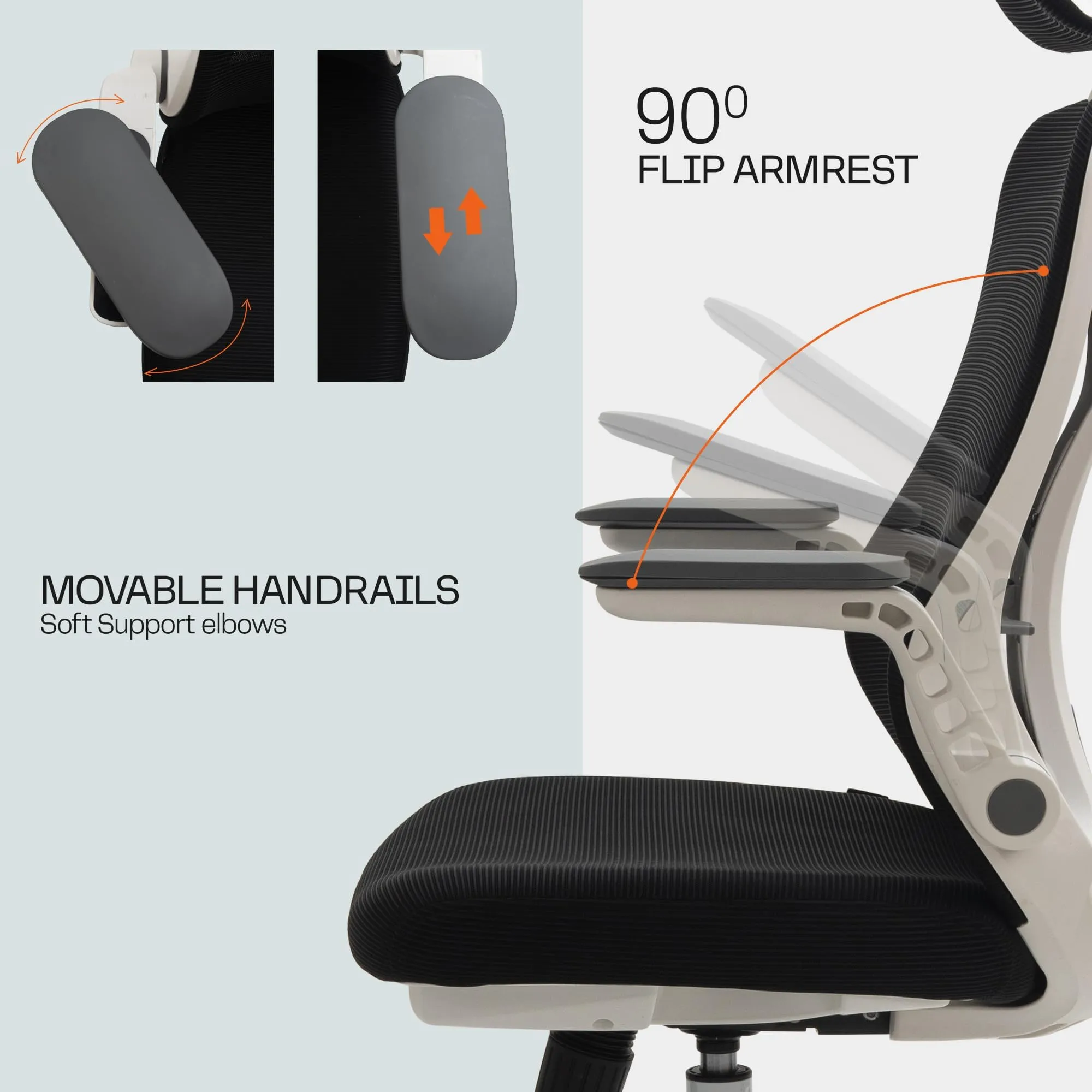Drogo ComfortFlex Premium Ergonomic Office Chair for Work from Home with Adjustable Seat