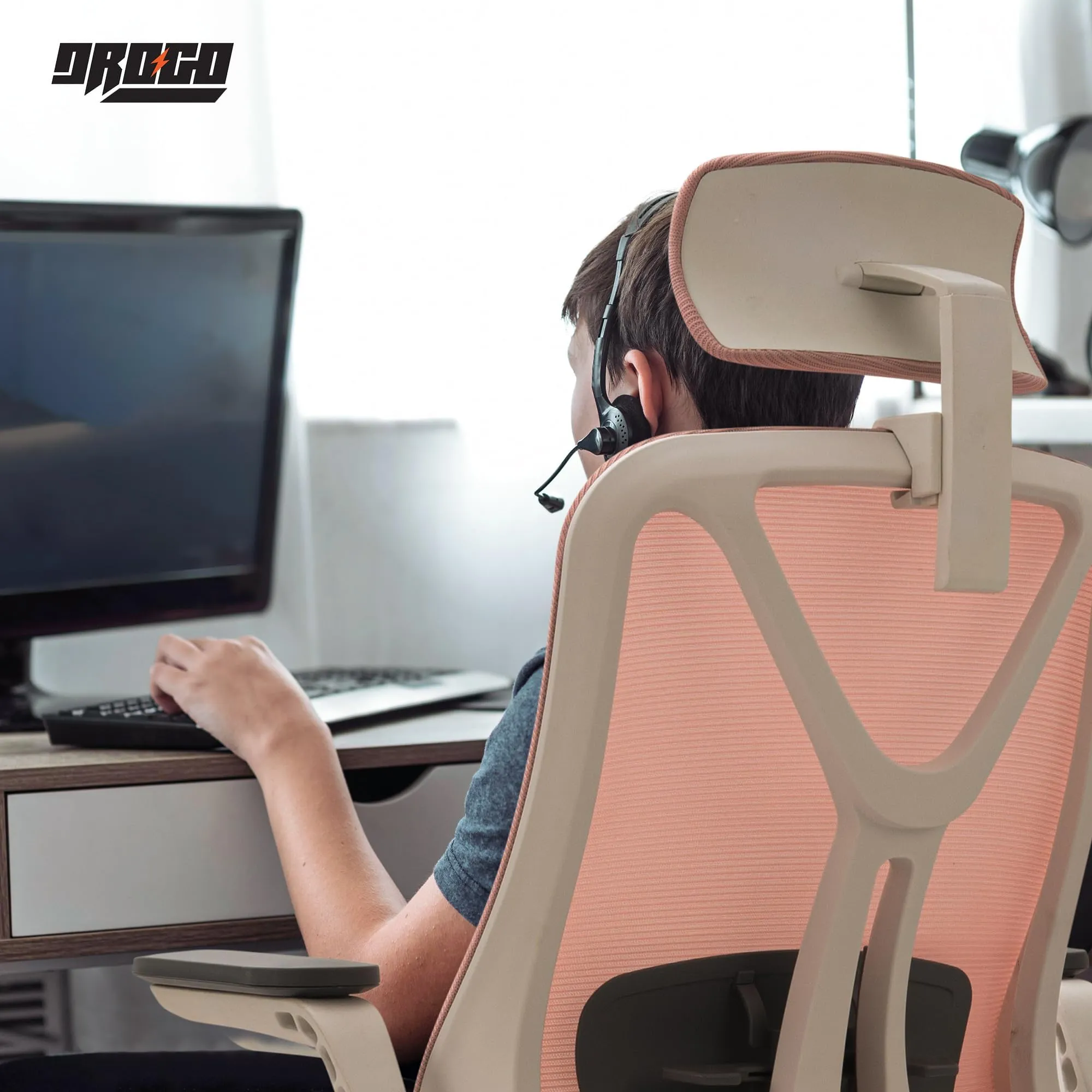 Drogo ComfortFlex Premium Ergonomic Office Chair for Work from Home with Adjustable Seat