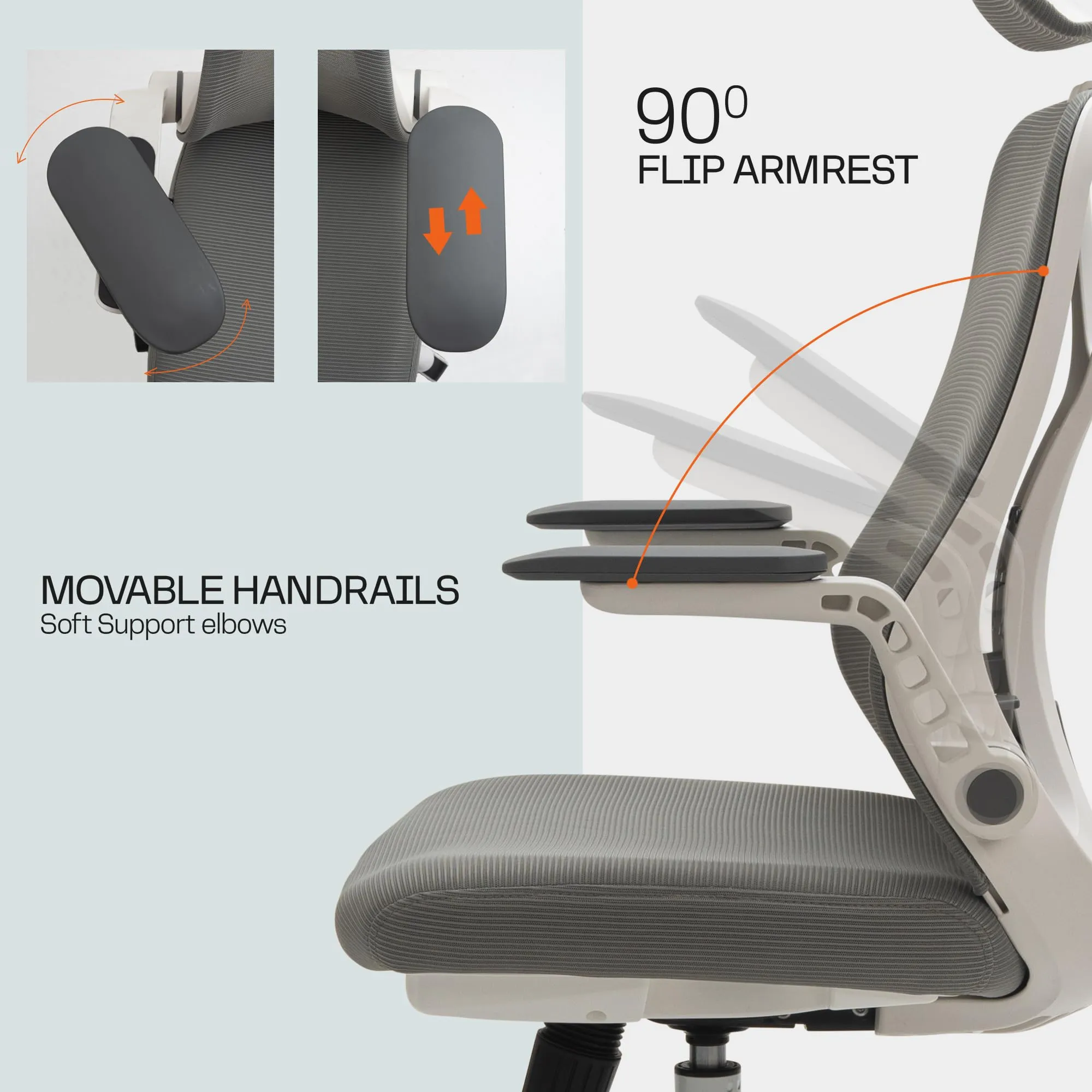 Drogo ComfortFlex Premium Ergonomic Office Chair for Work from Home with Adjustable Seat
