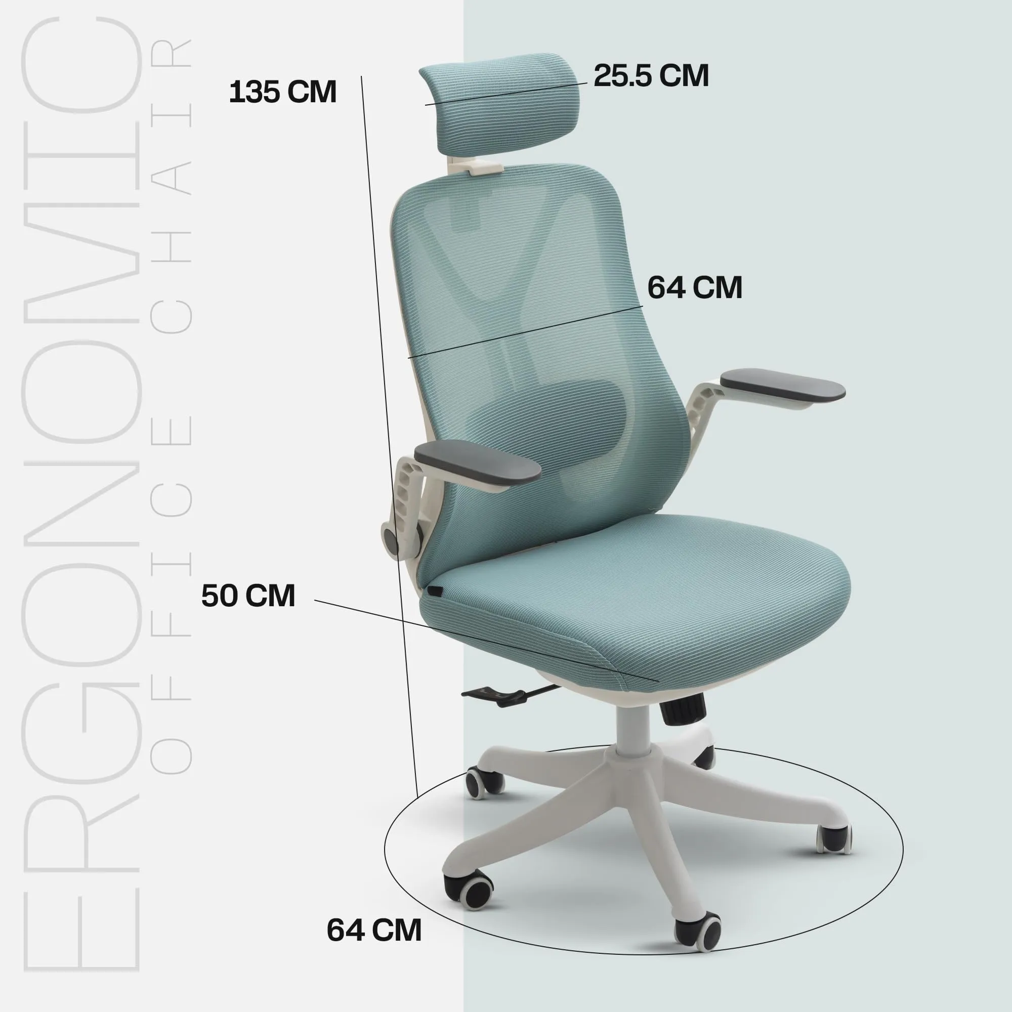 Drogo ComfortFlex Premium Ergonomic Office Chair for Work from Home with Adjustable Seat