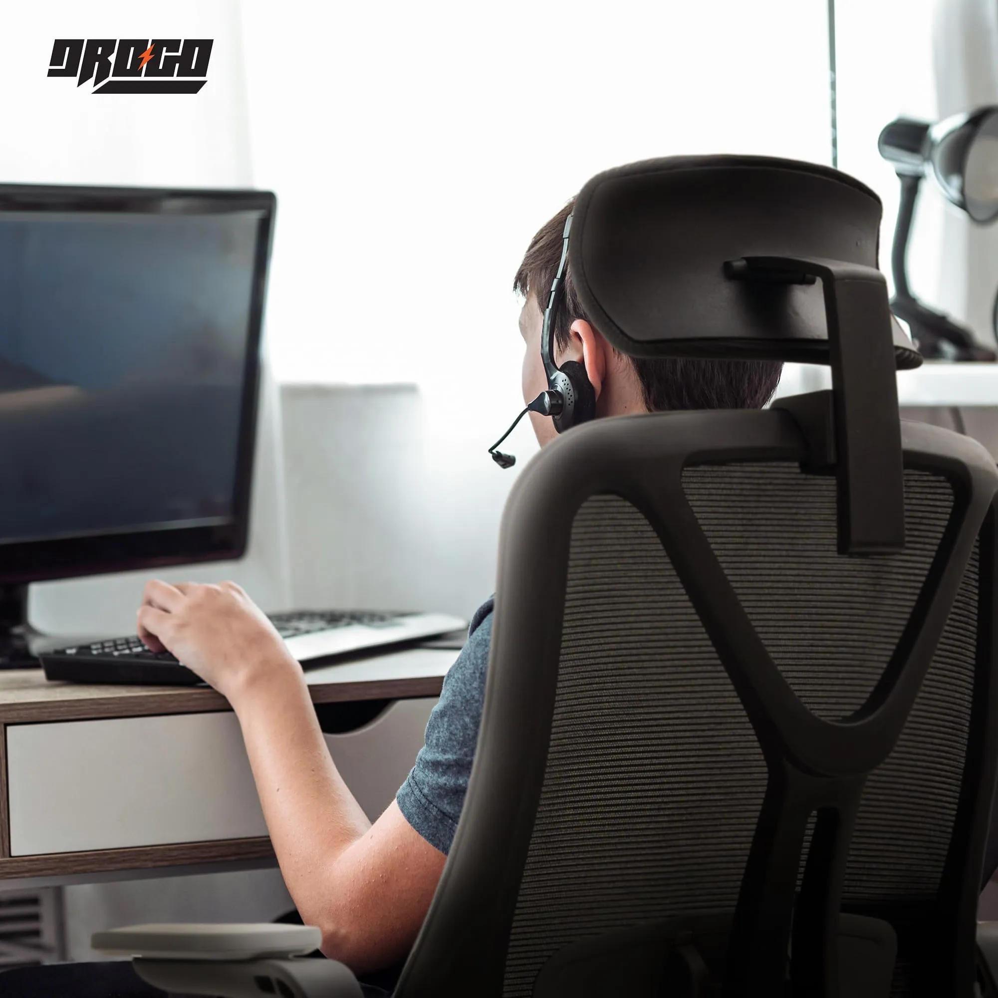Drogo ComfortFlex Premium Ergonomic Office Chair for Work from Home with Adjustable Seat