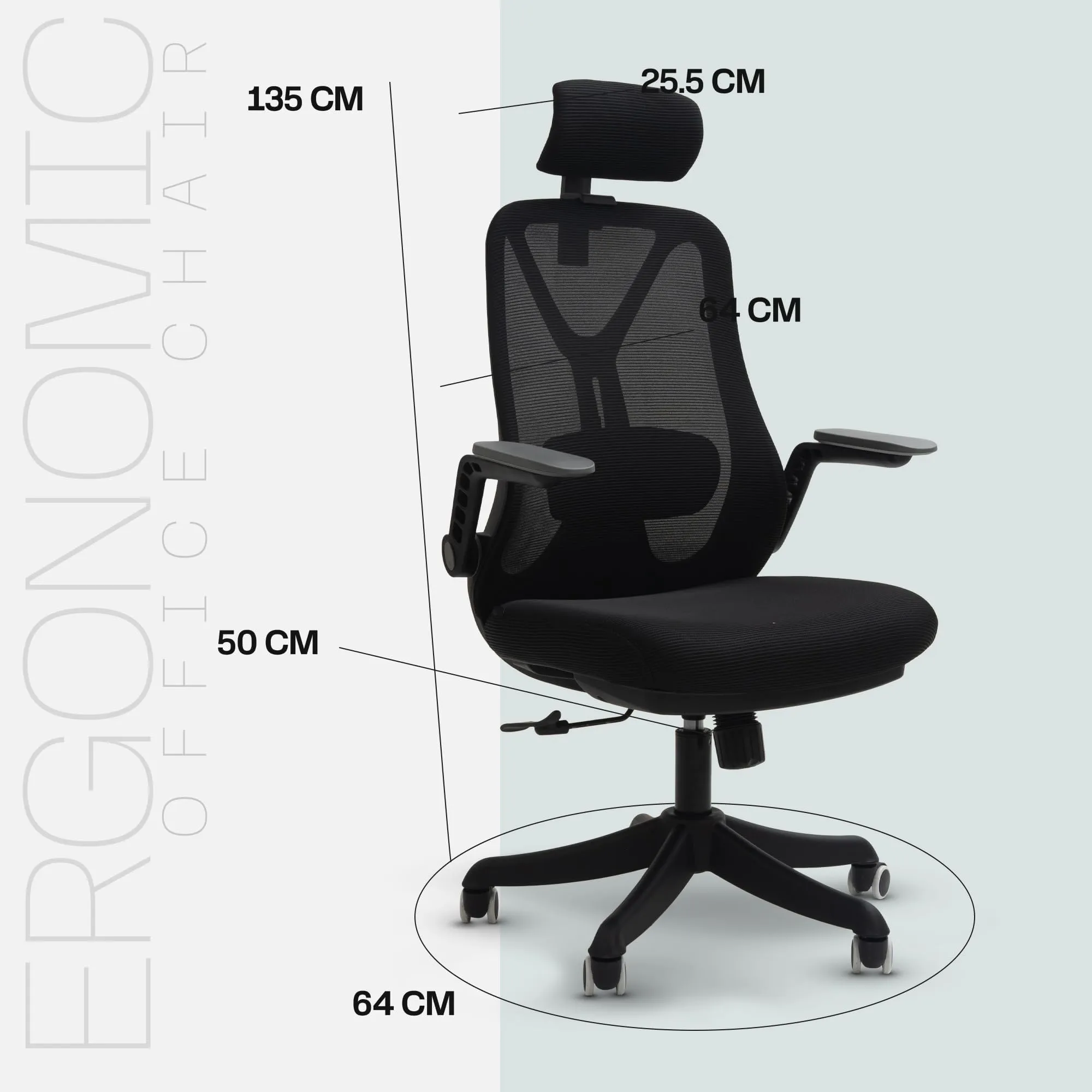 Drogo ComfortFlex Premium Ergonomic Office Chair for Work from Home with Adjustable Seat