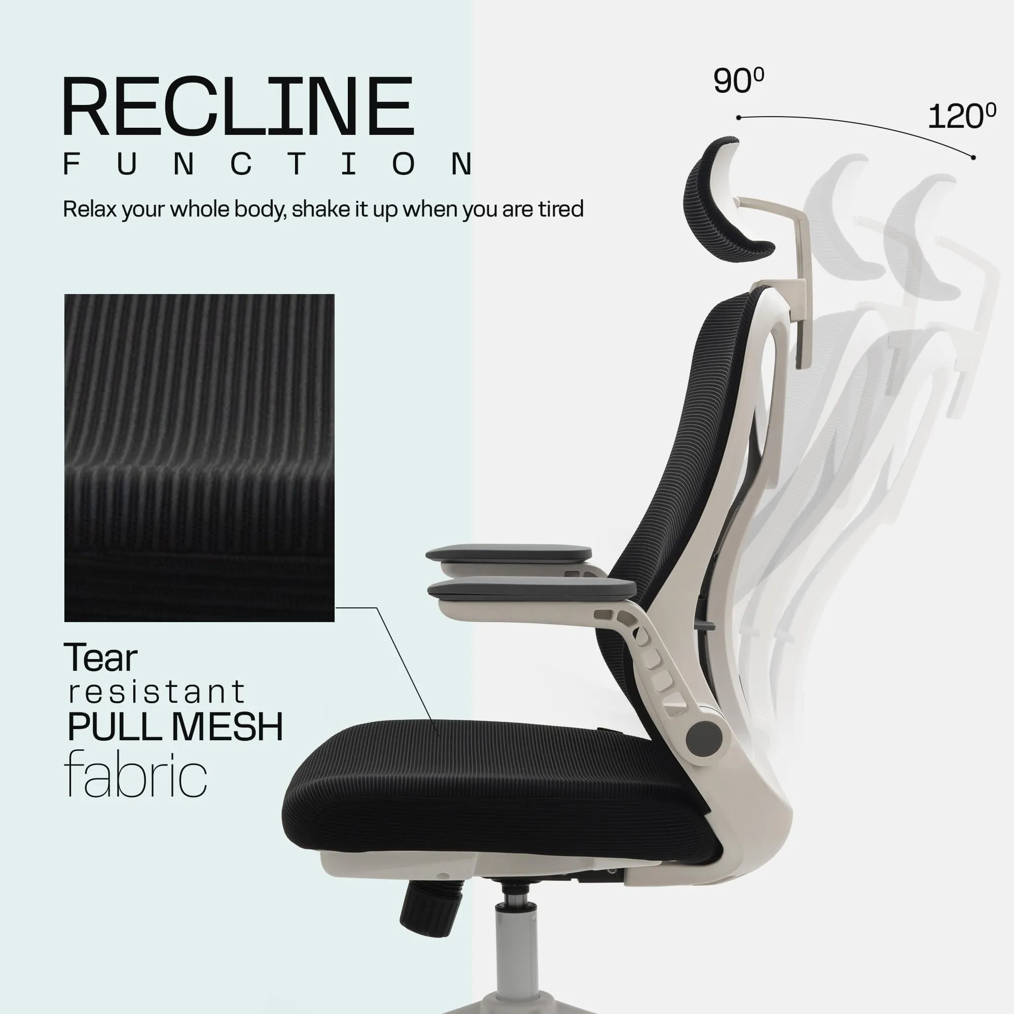 Drogo ComfortFlex Premium Ergonomic Office Chair for Work from Home with Adjustable Seat