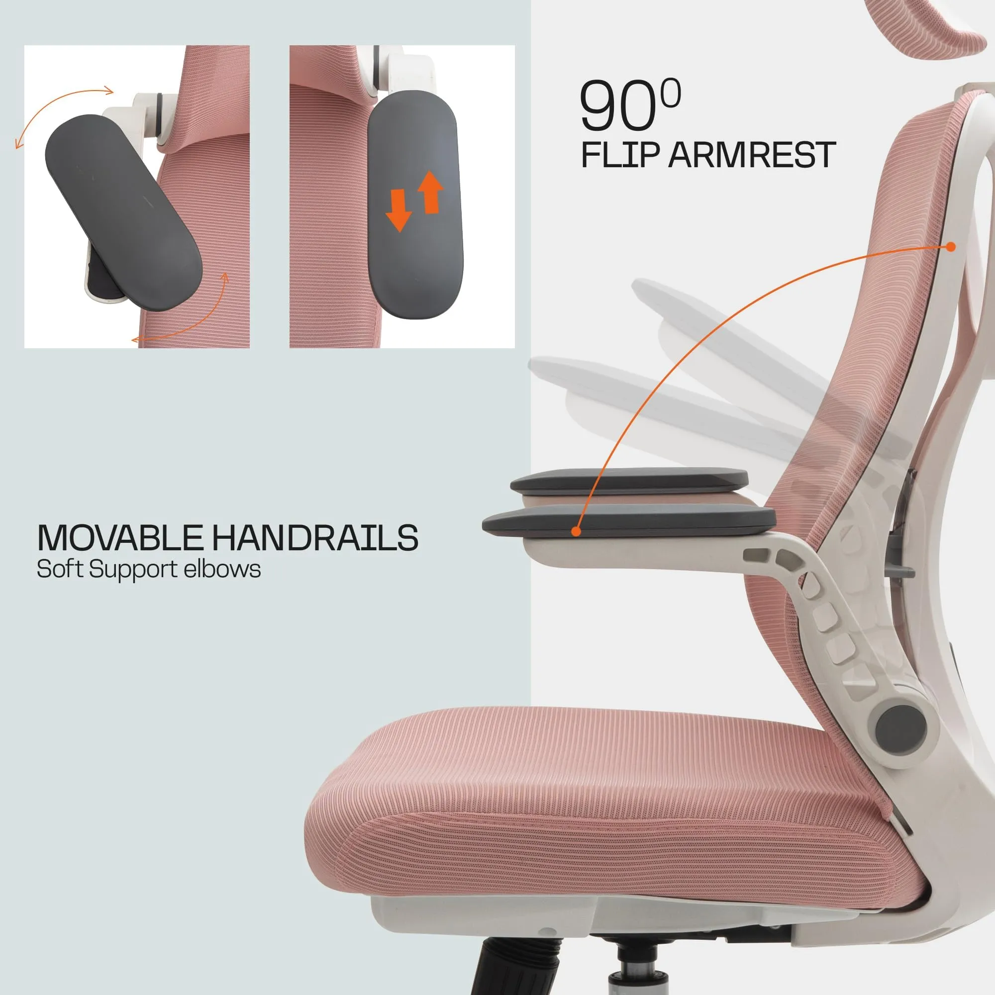 Drogo ComfortFlex Premium Ergonomic Office Chair for Work from Home with Adjustable Seat