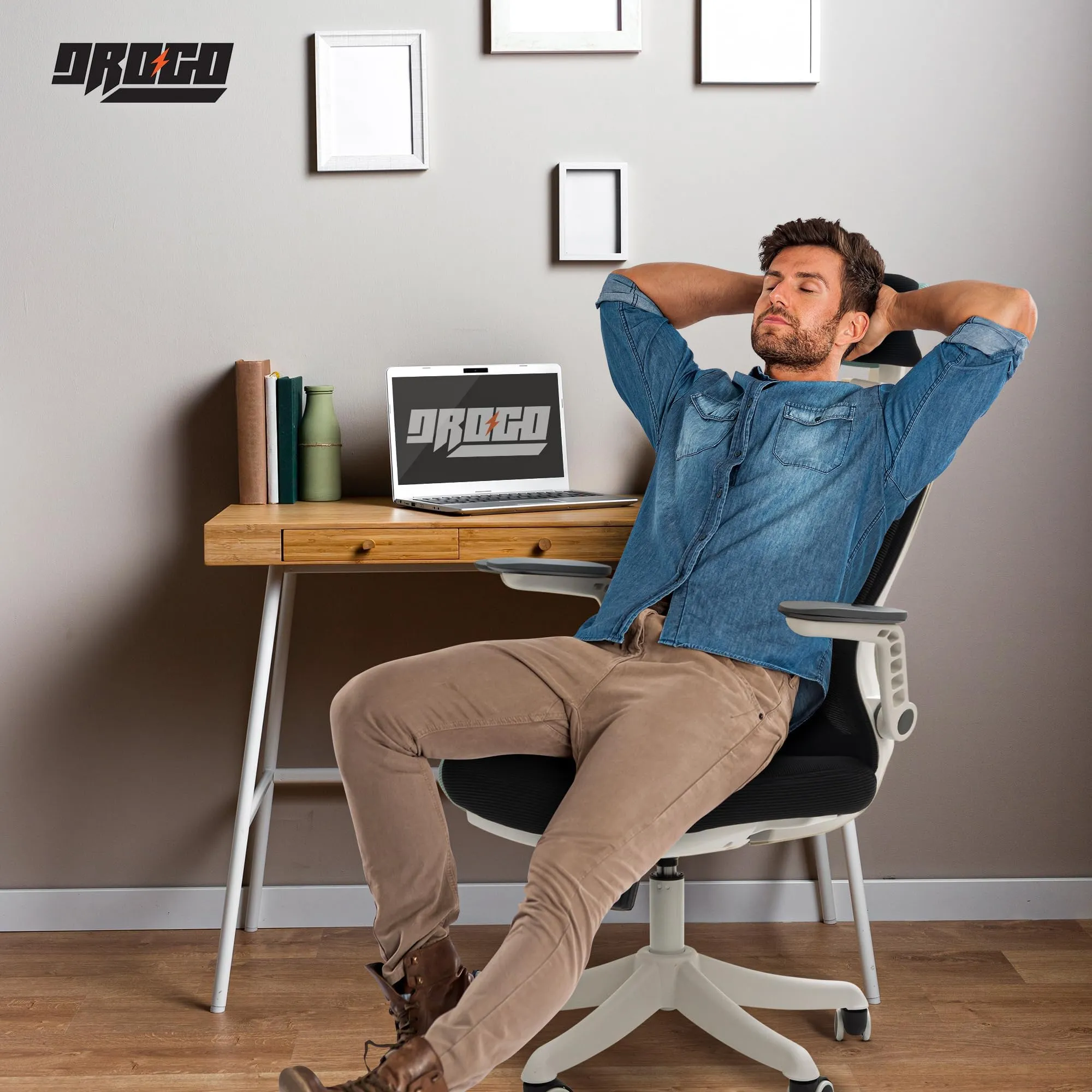 Drogo ComfortFlex Premium Ergonomic Office Chair for Work from Home with Adjustable Seat