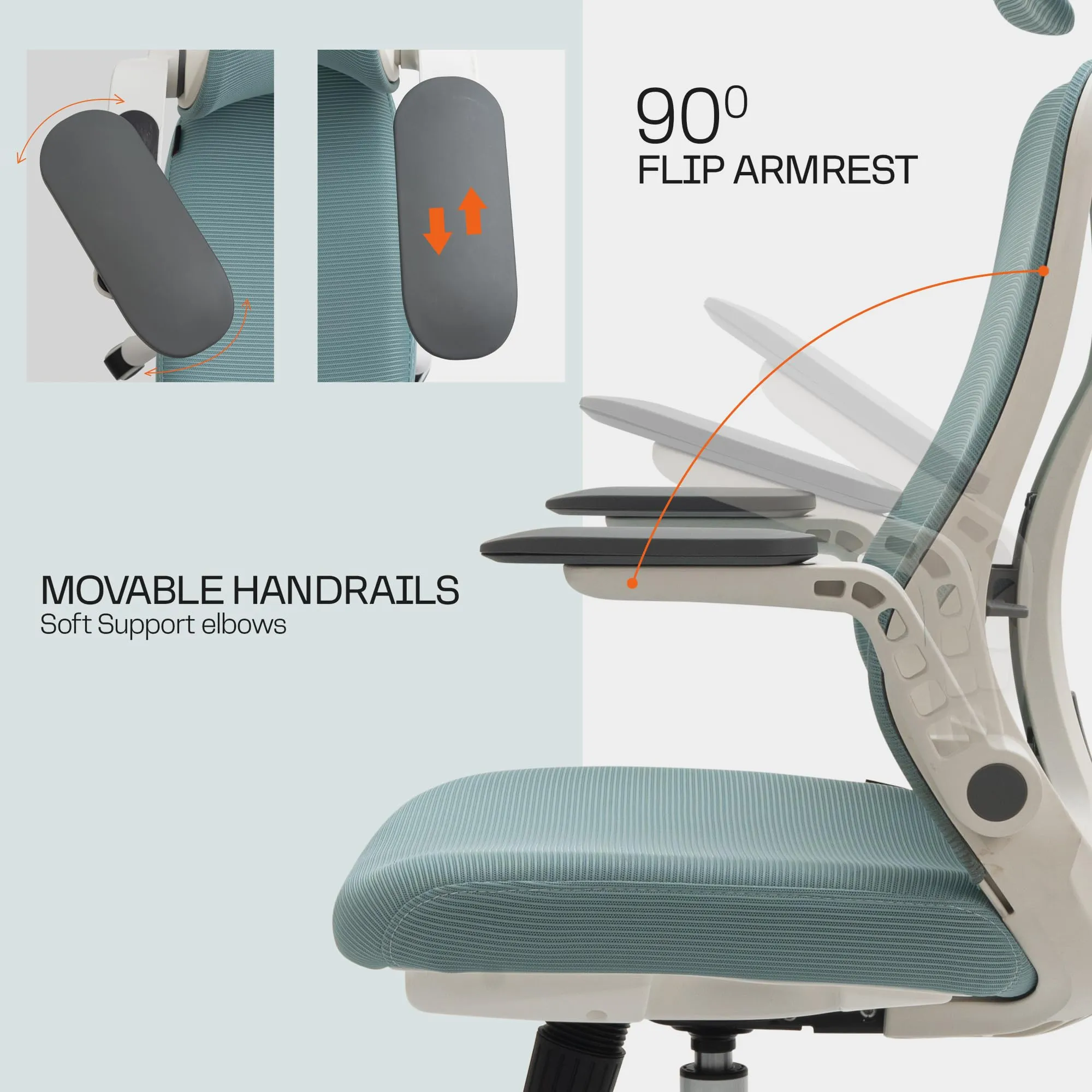 Drogo ComfortFlex Premium Ergonomic Office Chair for Work from Home with Adjustable Seat