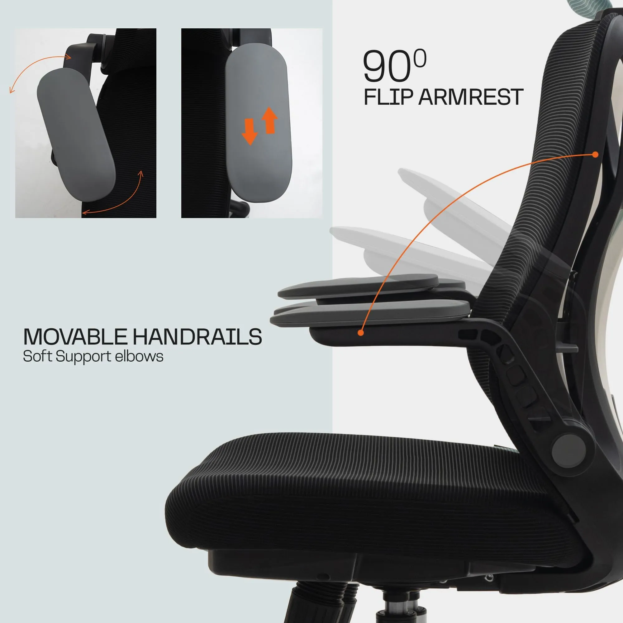 Drogo ComfortFlex Premium Ergonomic Office Chair for Work from Home with Adjustable Seat