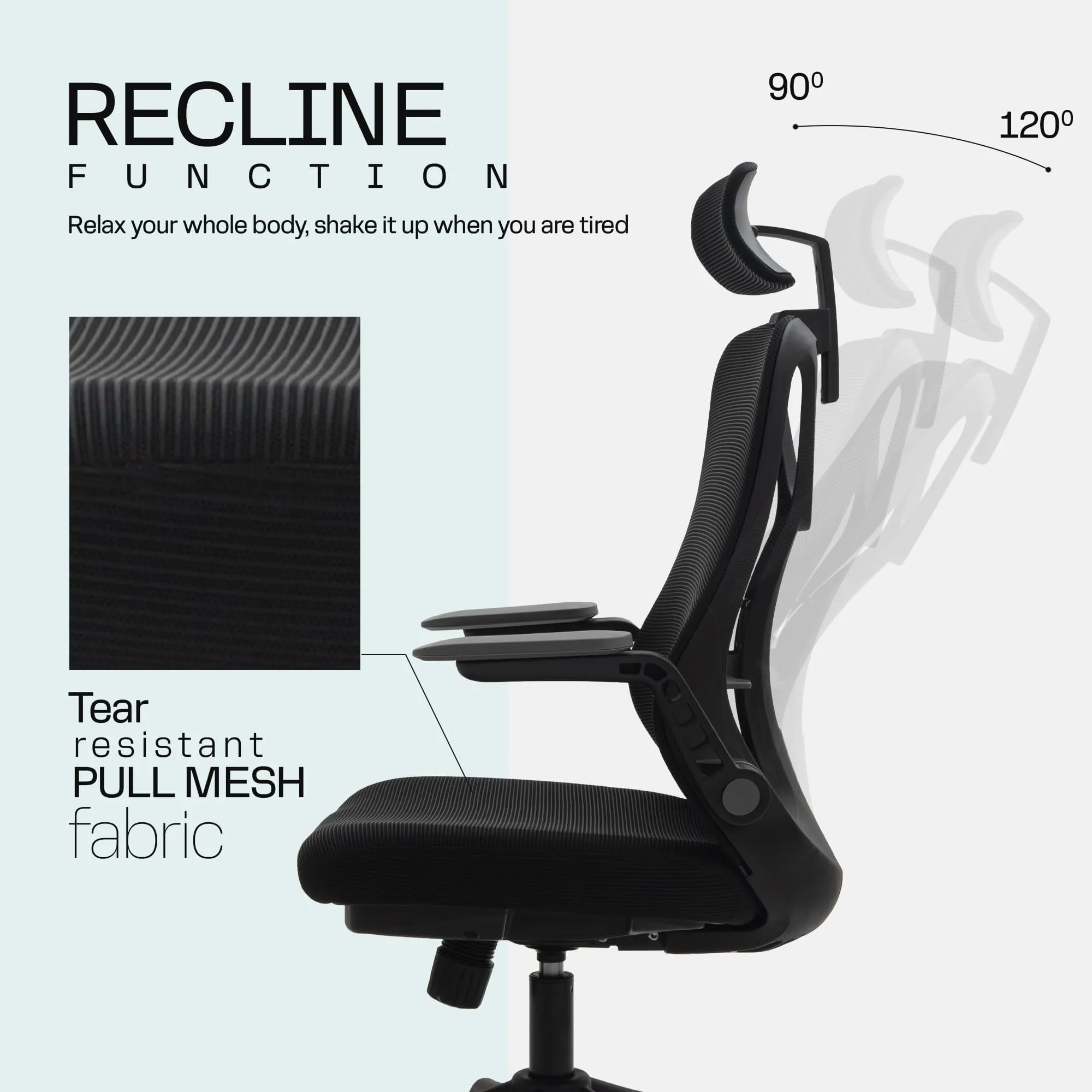 Drogo ComfortFlex Premium Ergonomic Office Chair for Work from Home with Adjustable Seat