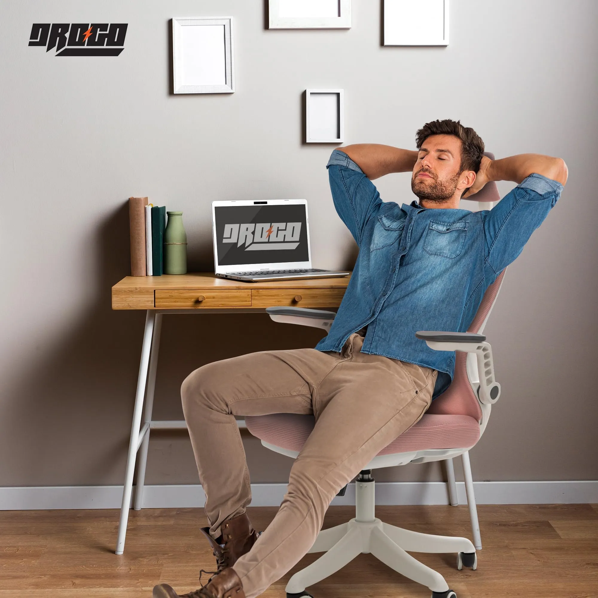 Drogo ComfortFlex Premium Ergonomic Office Chair for Work from Home with Adjustable Seat