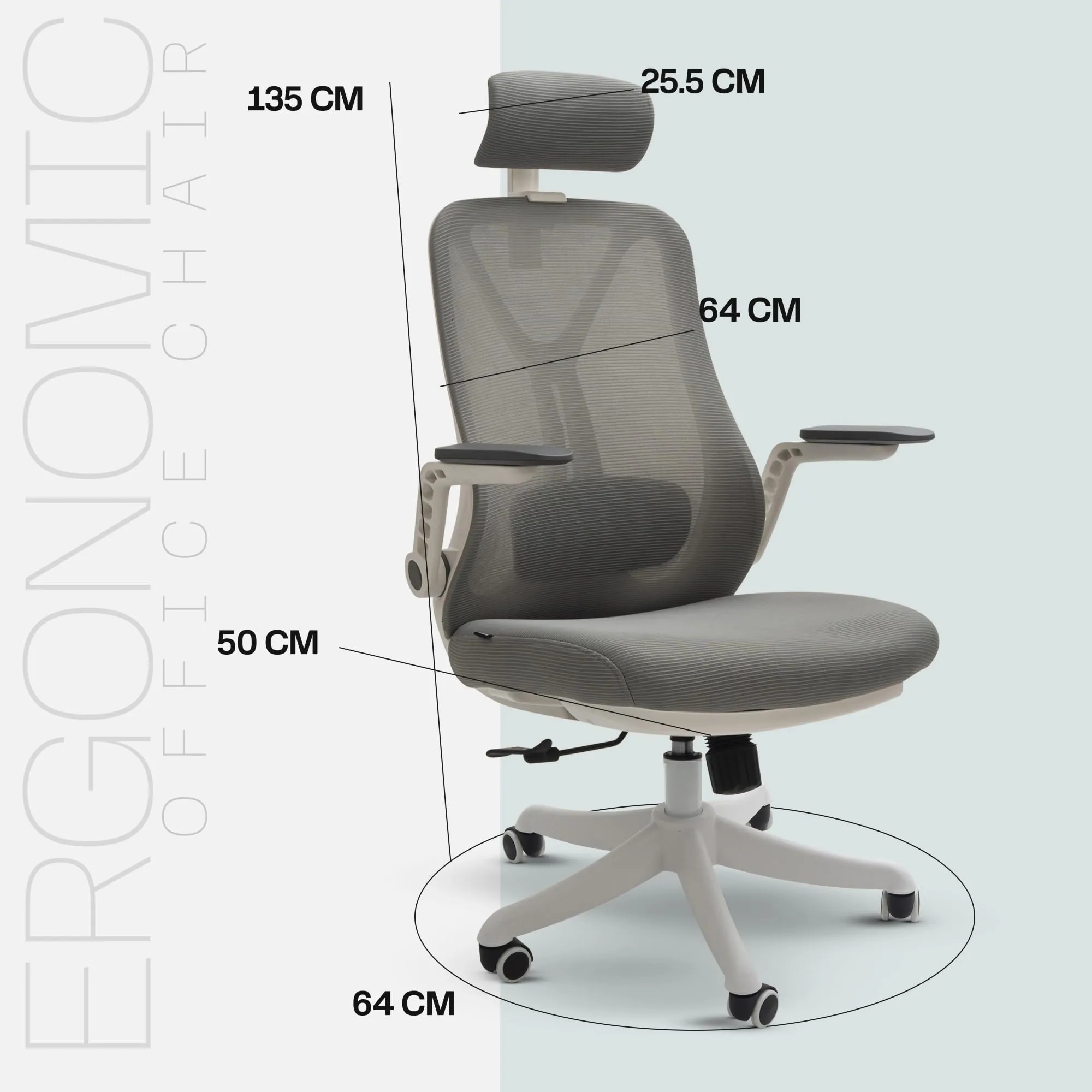 Drogo ComfortFlex Premium Ergonomic Office Chair for Work from Home with Adjustable Seat