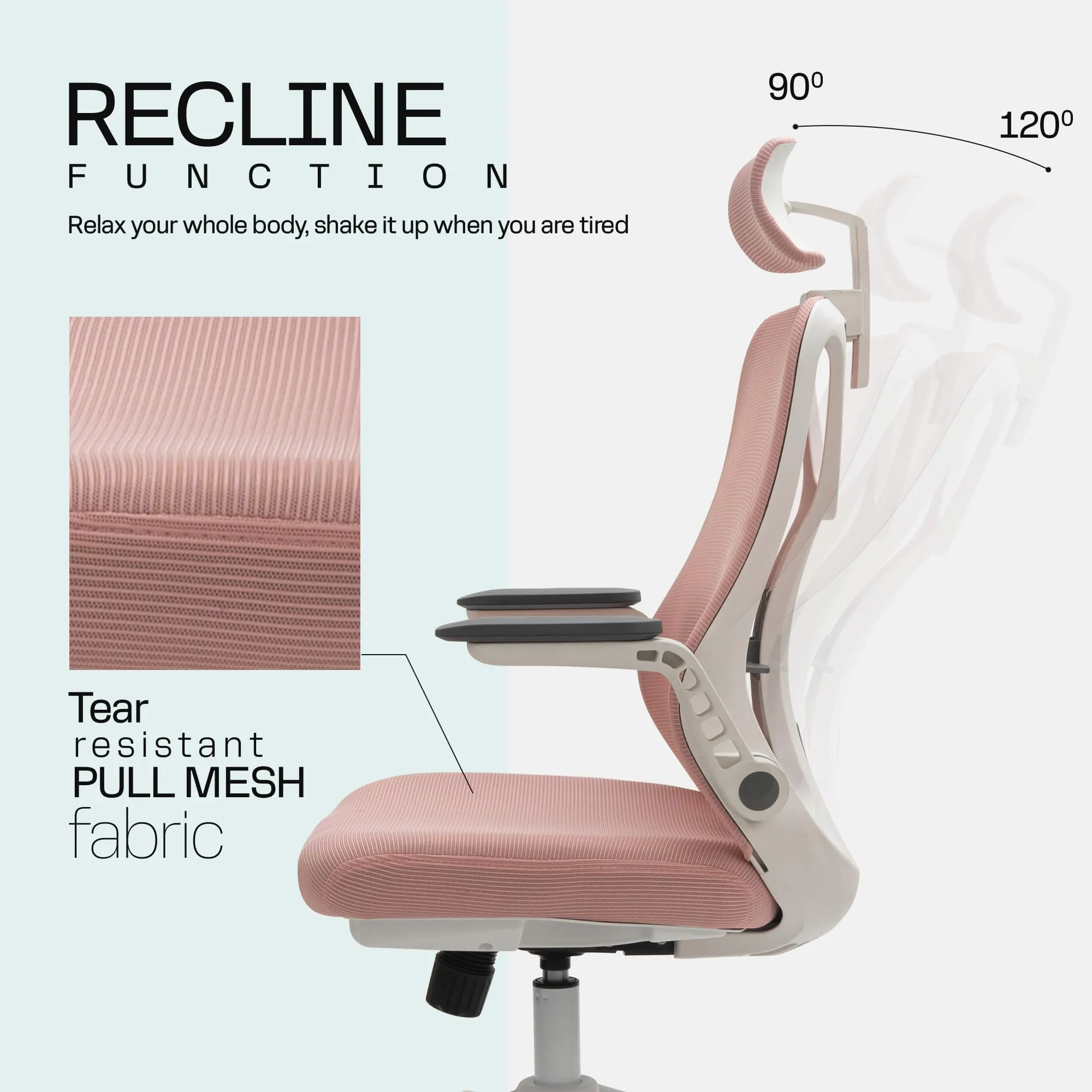 Drogo ComfortFlex Premium Ergonomic Office Chair for Work from Home with Adjustable Seat