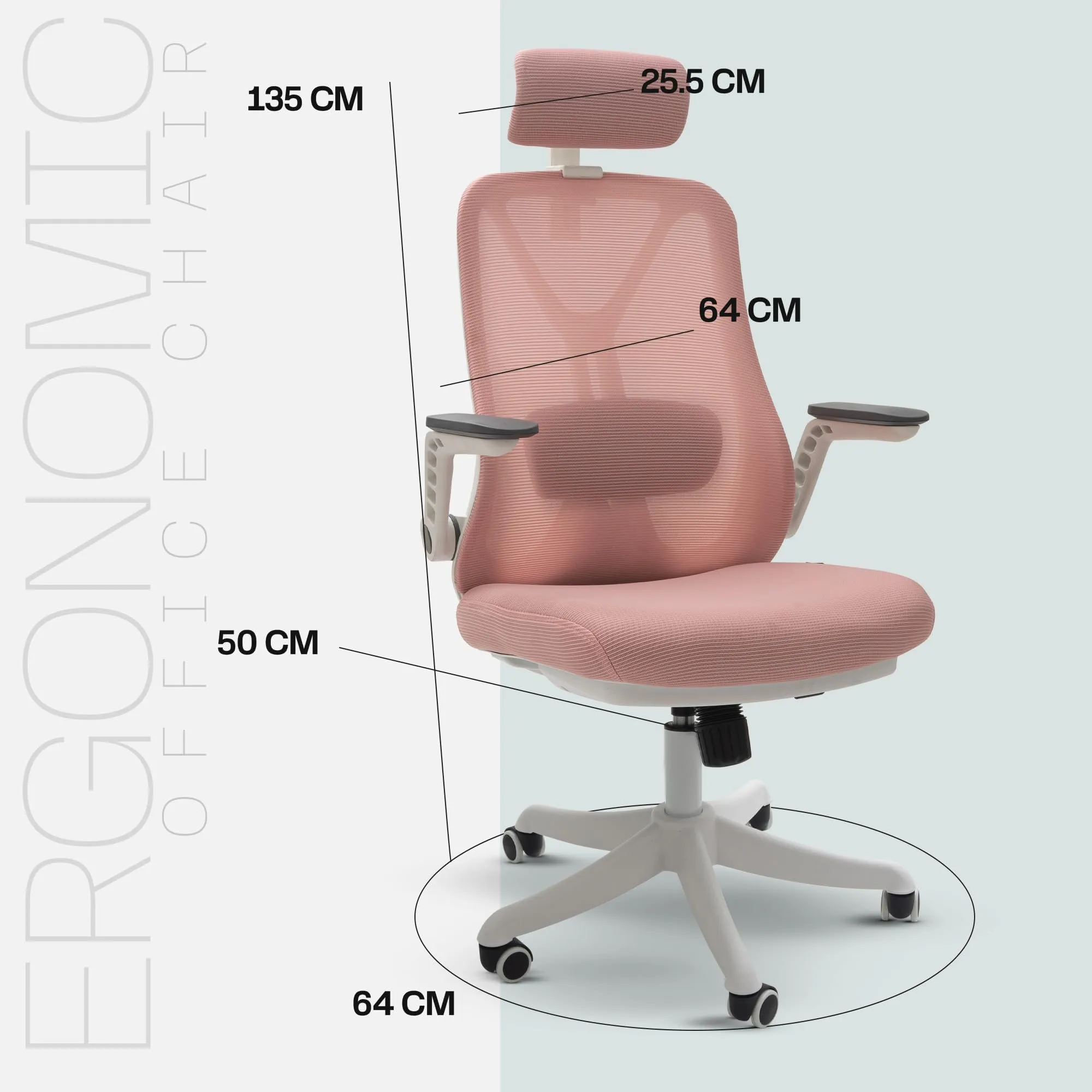 Drogo ComfortFlex Premium Ergonomic Office Chair for Work from Home with Adjustable Seat