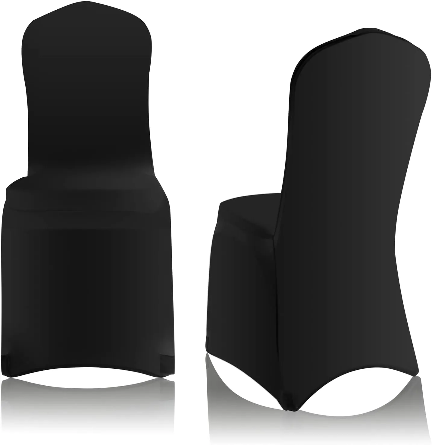 EMART Black Chair Covers 100 Pcs Spandex Stretch Universal Standard Seat Slipcovers Fitted for Wedding Bulk, Party, Banquet and Holidays Celebration