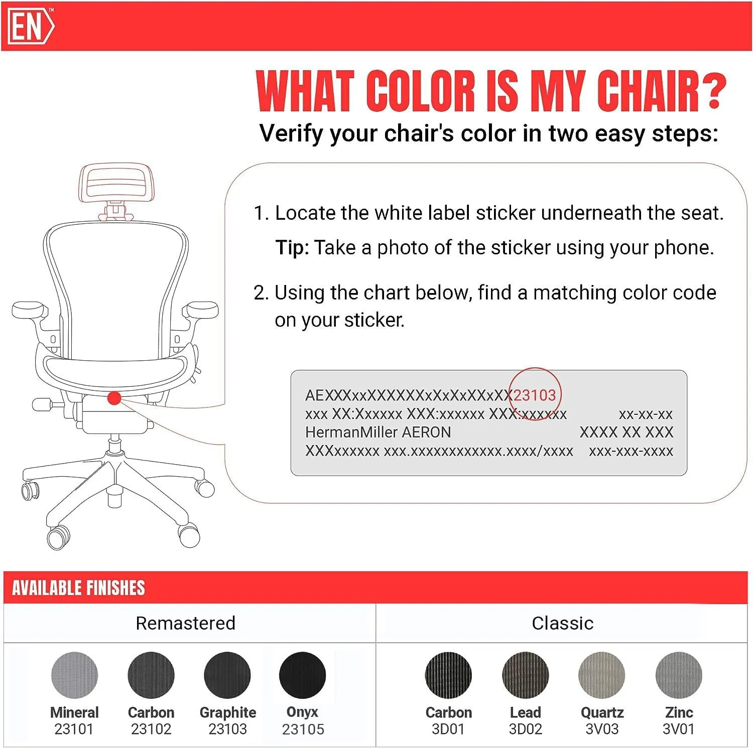 Engineered Now The Original Headrest for The Herman Miller Aeron Chair (HW, Onyx)