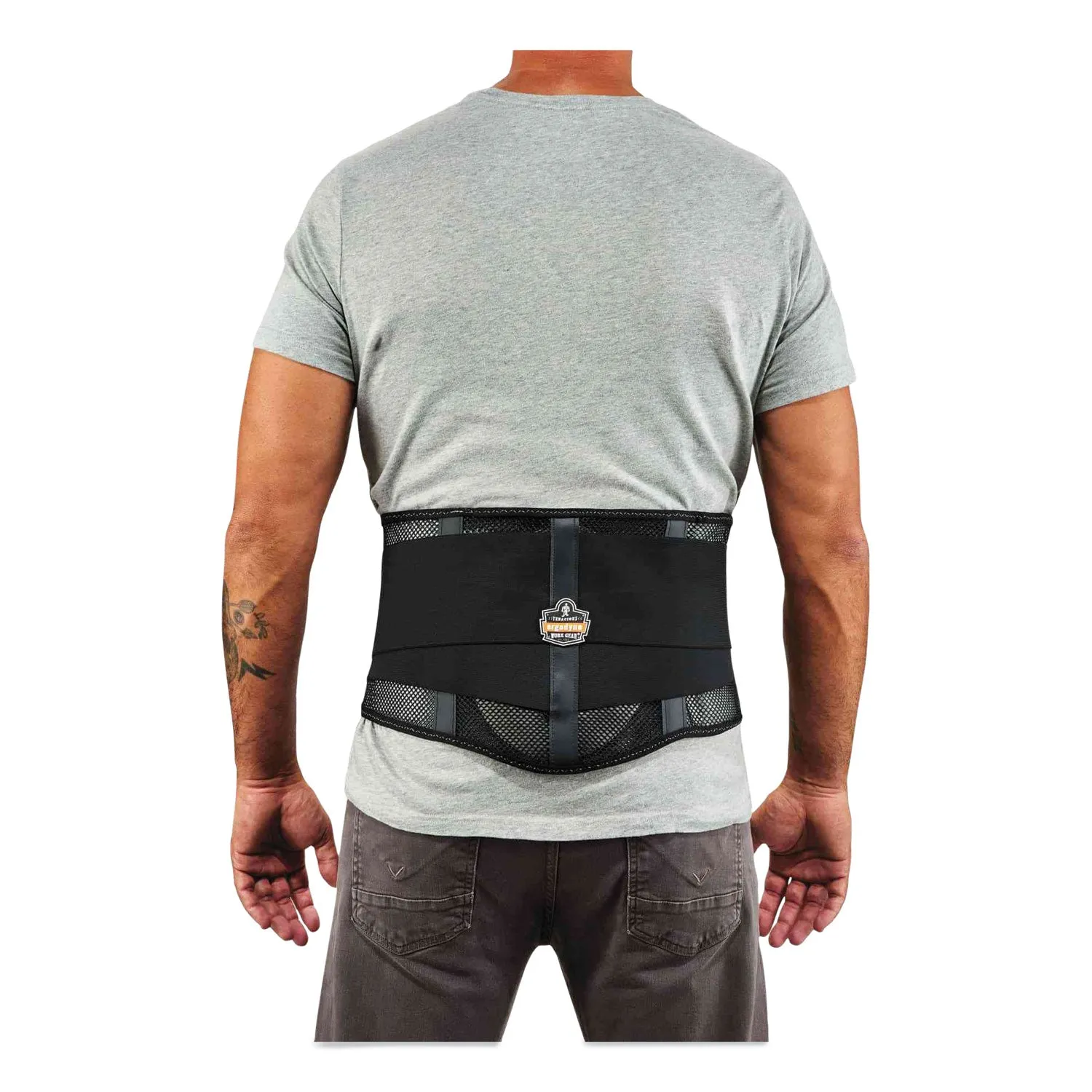 ergodyne® ProFlex 1051 Mesh Back Support, Large, 34" to 38" Waist, Black