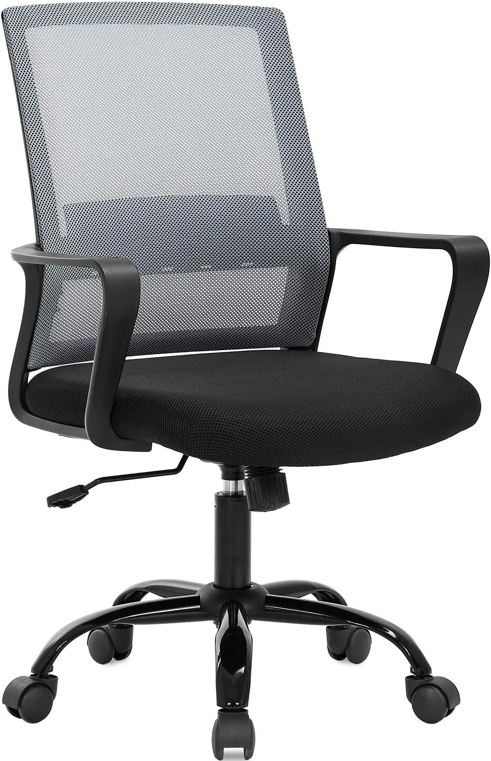 Ergonomic Desk Chair Swivel Rolling Computer Chair Executive Lumbar Support Task Mesh Chair Adjustable Stool for Women Men,Grey