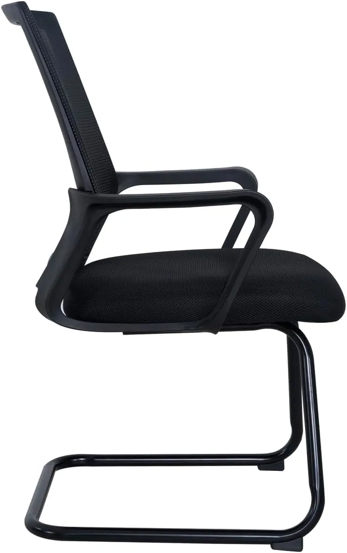 Ergonomic Office Chair | Breathable Mesh Office Guest Chair, Medical Waiting Room Chairs, Reception Chair Support - Black