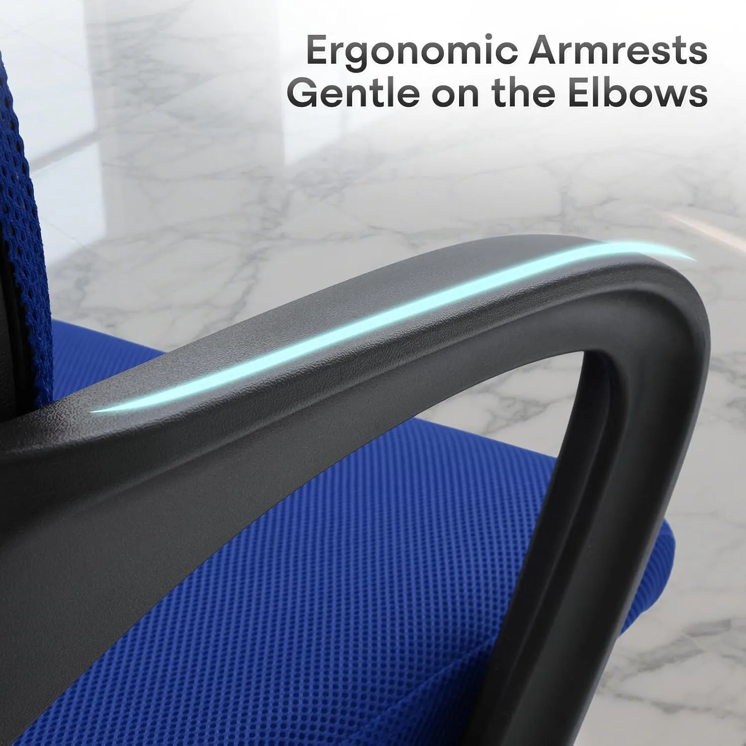 Ergonomic Office Chair - Heavy Duty 330Lbs, Breathable Mesh Computer Desk Chair with Lumbar Support & Armrest, Rolling Swivel Adjustable Tilt Lock for Home Office/Gaming, Bedroom Study