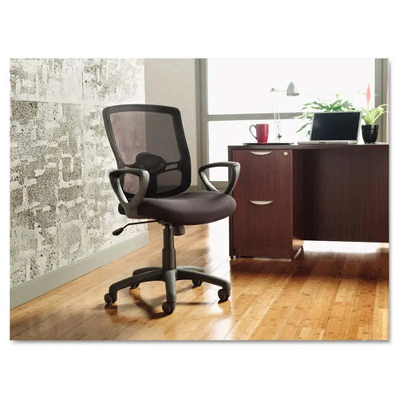 Etros Mesh Mid-Back Chair, Black w/Black