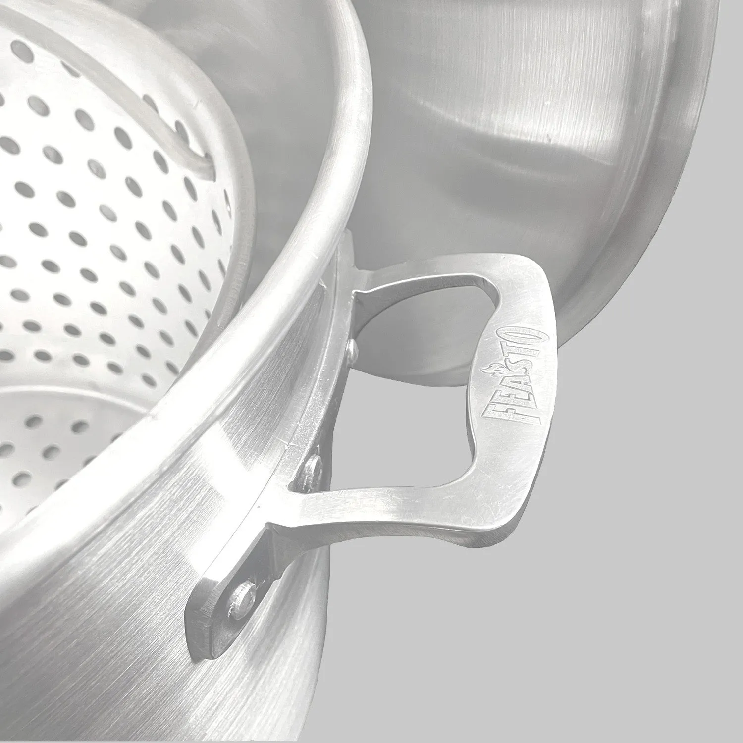 FEASTO 100QT Aluminum Boil Kit with Basket Perfect for Seafood Boiling and Steaming Outdoor Propane Gas Cooker with Adjustable 0-10 PSI Regulator Non-Assembly Frame Stand