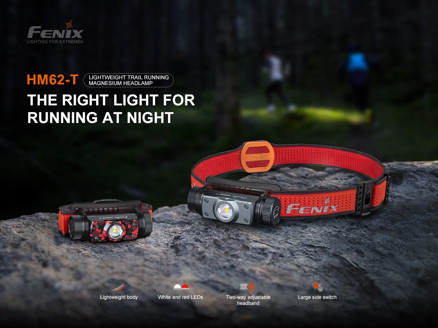 Fenix HM62-T Lightweight Trail Running Headlamp -- OPEN BOX