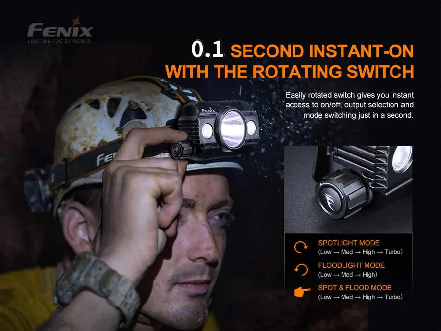 Fenix HP30R V2.0 High Performance Rechargeable Headlamp