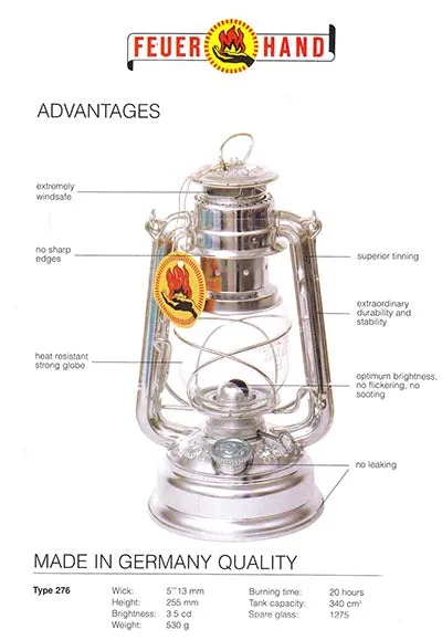 Feuerhand Storm Lantern - Matt Black