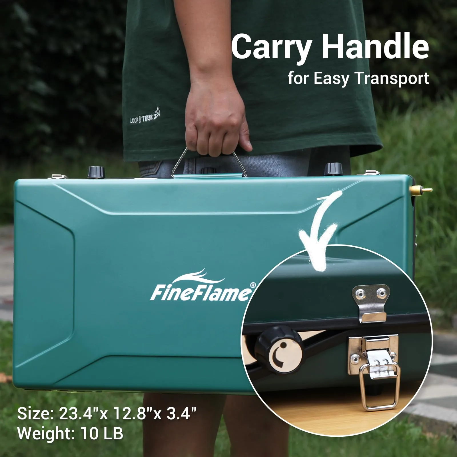 FINEFLAME Portable 3-Burner Camping Stove