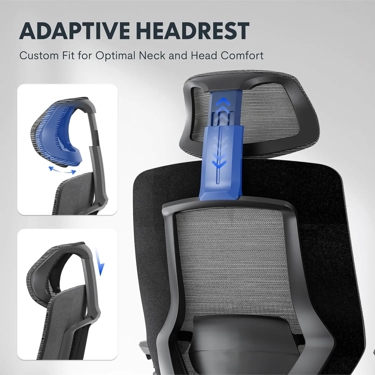 FLEXISPOT OC6 Big and Tall Office Chair Heavy Duty,4D Armrest Mesh Ergonomic Home Office Chair with High Back,Lumbar Support,Tilt Function,360°Swivel Wheels and Footrest(Dark Grey)