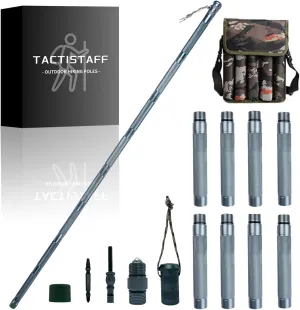 Folding Body Protective Hiking Stick - Gun Grey