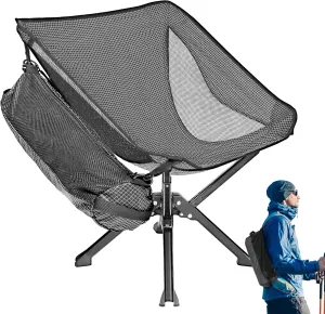 Folding Camping Chair Portable Chair Collapsible Backpacking Chair Ultra Lightweight, Compact Beach Chair with Backpack Bag