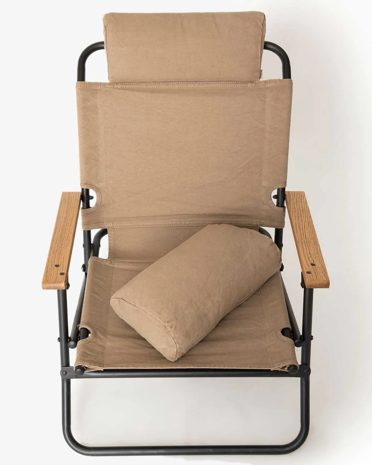 FOLDING CHAIR COTTON CANVAS COFFEE DYED