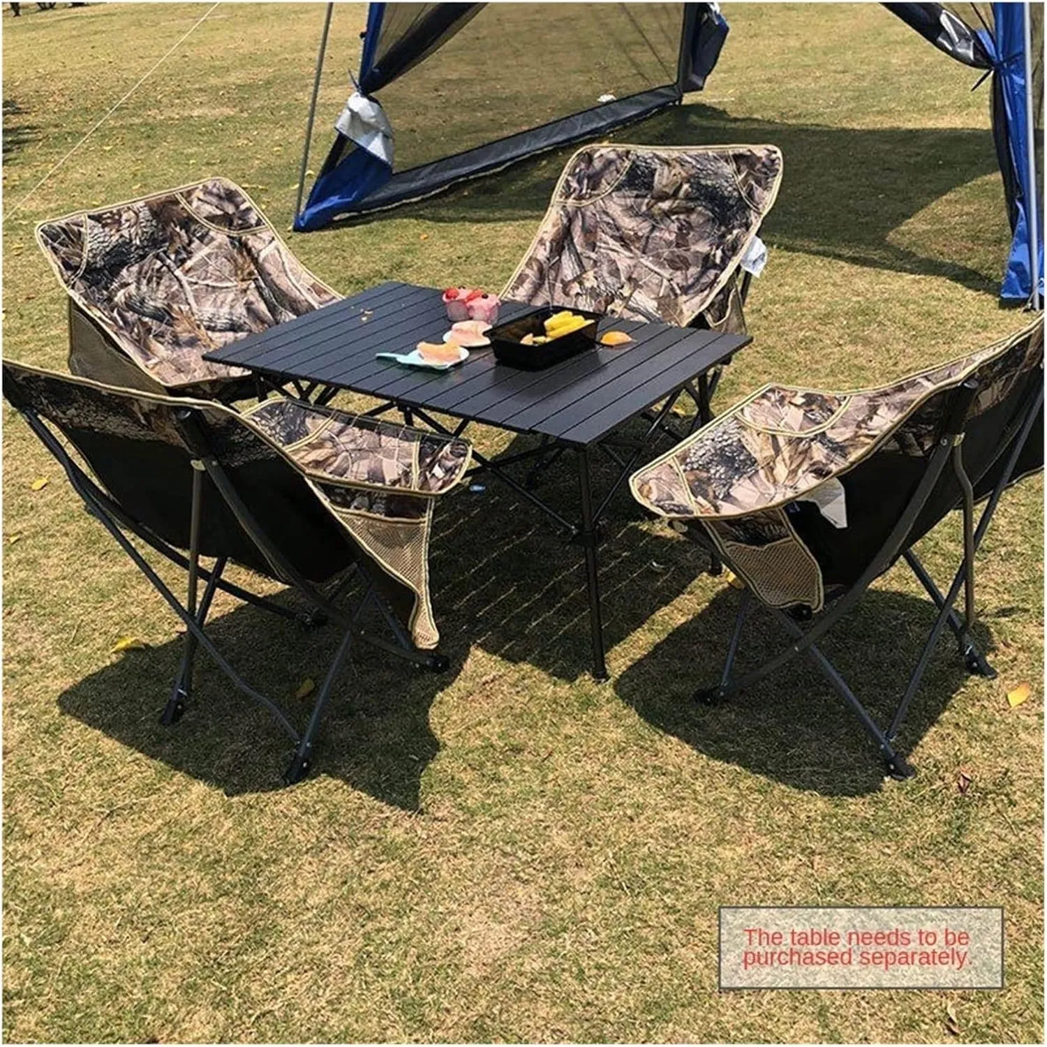 Folding Chair Outdoor Single Casual and Portable Folding Chair Picnic Barbecue Couch Beach Fishing Moon Chair Butterfly Chair