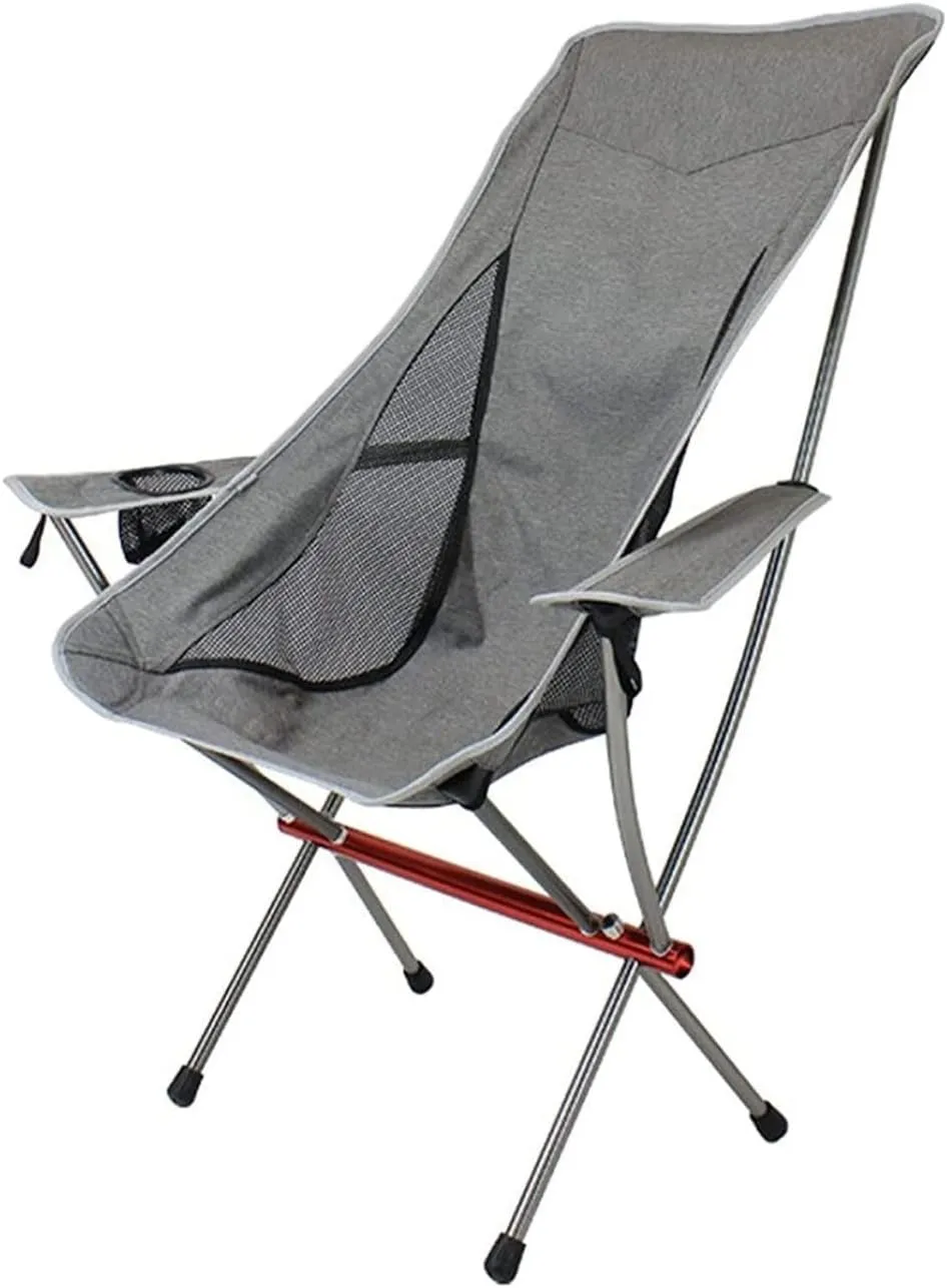 Folding Chairs Outdoor Outdoor Camping High Back Chair Portable Ultralight Seat Backpacking Chair with Soft Armrests for Hiking Hiking Lawn Beach