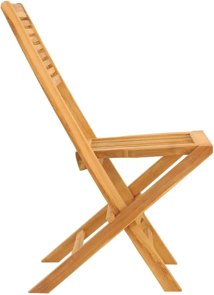 Folding Patio Chairs 2 pcs 18.5"x24.4"x35.4" Solid Teak Wood Comfortable Outdoor Chairs for Garden, Lawn, Patio, Beach, or Dining