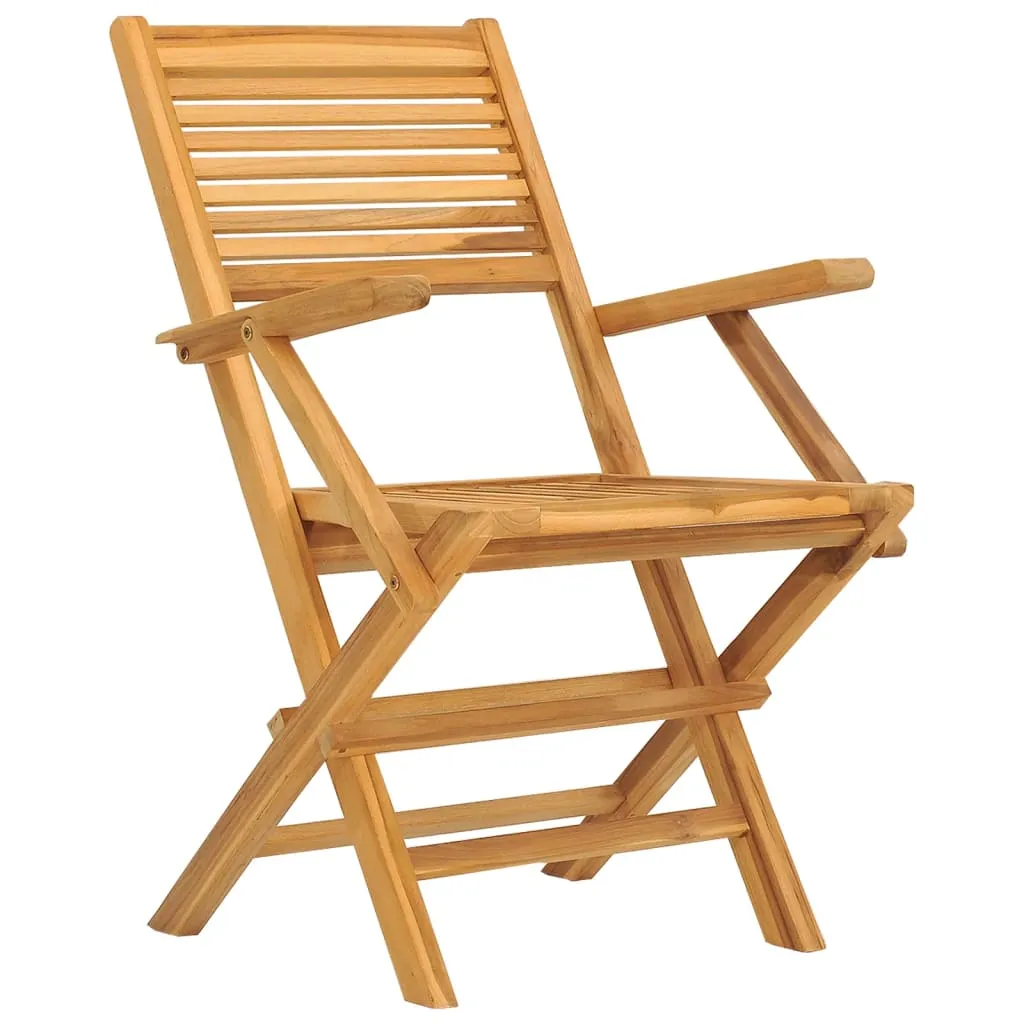 Folding Patio Chairs 8 pcs 21.7"x24.4"x35.4" Solid Wood Teak