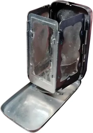Folding Pocket Candle Lantern Compact Small Metal Space Saving Gift Idea Vintage Portable Foldable for Camping Travel Outdoor