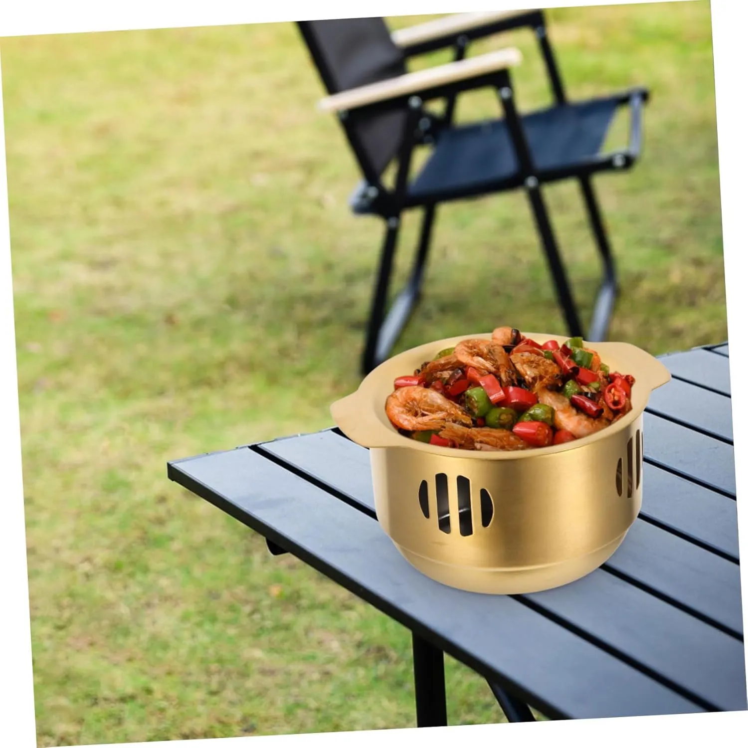 Food Heating Pot with Stove for Kitchen Cooking Pot Set Large Cooking Pot for Seafood Beef Frying Pan