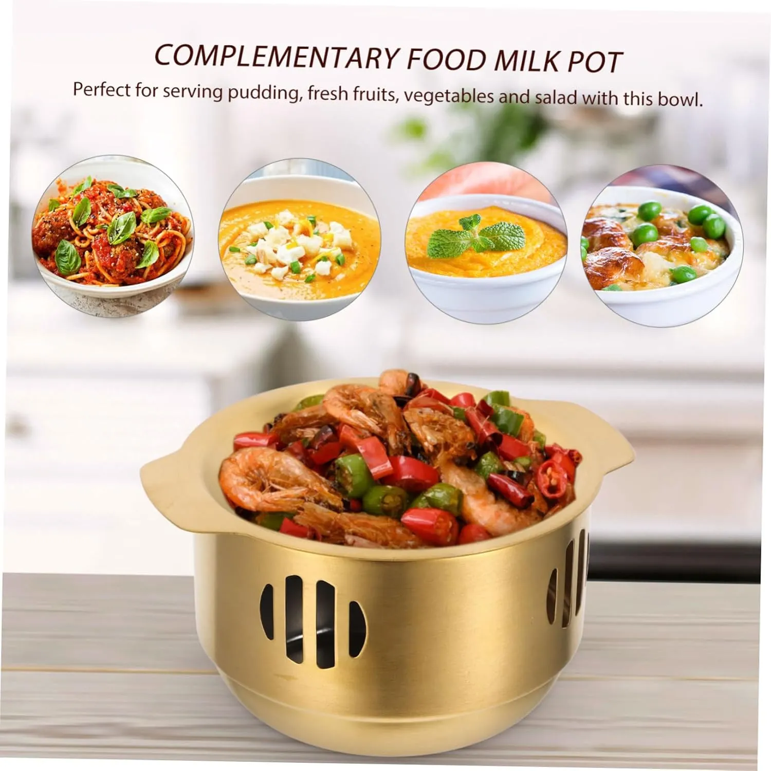 Food Heating Pot with Stove for Kitchen Cooking Pot Set Large Cooking Pot for Seafood Beef Frying Pan